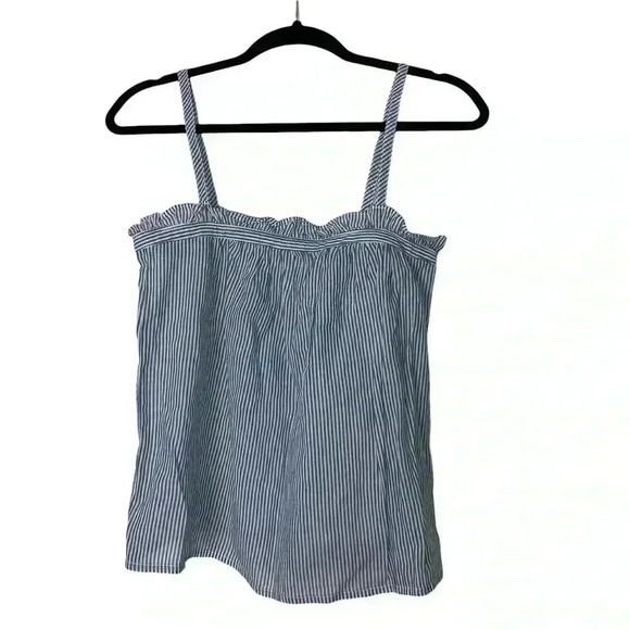 Madewell striped tie strap cami size XXS blue white - Picture 4 of 7